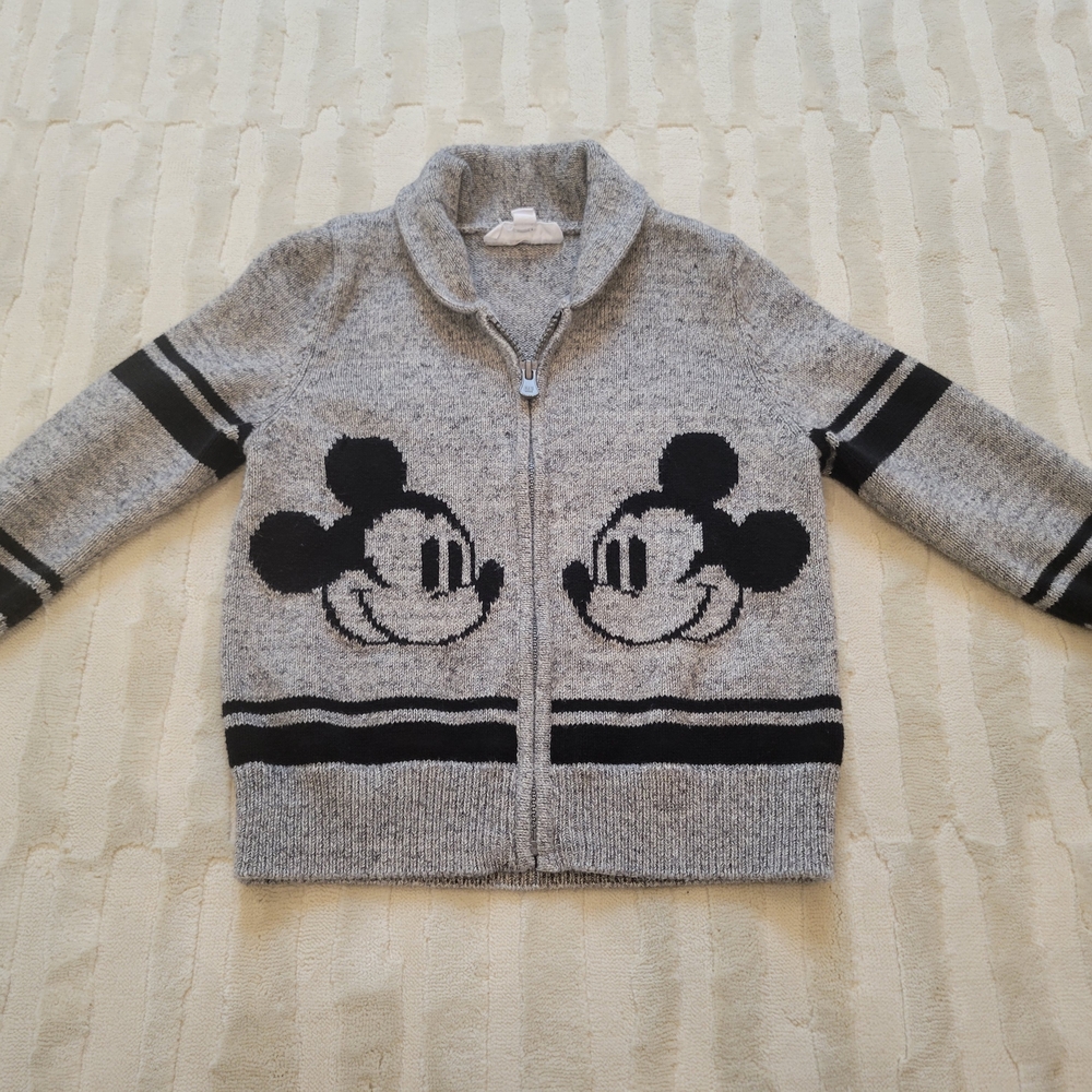 GAP Kids Gray and Black Mickey Mouse Sweater, Baby Gap, Disney